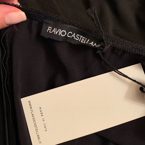 FLAVIO CASTELLANI Black SILK sheer blouse - Picture 5 of 9